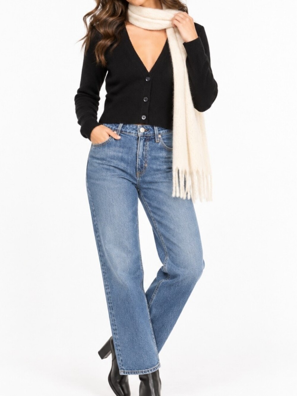 Anthropologie Maeve Extra Large Solid Black Cardigan Sweater Button Up Knit
